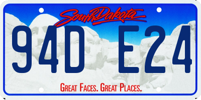 SD license plate 94DE24