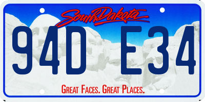 SD license plate 94DE34
