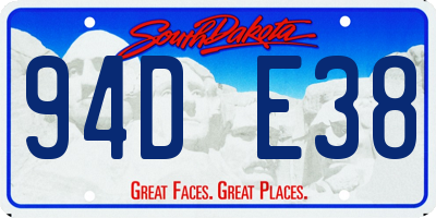 SD license plate 94DE38