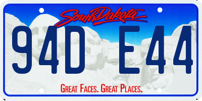 SD license plate 94DE44