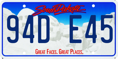 SD license plate 94DE45