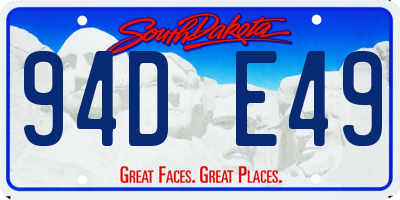 SD license plate 94DE49