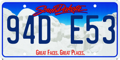 SD license plate 94DE53