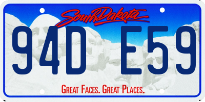 SD license plate 94DE59
