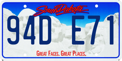 SD license plate 94DE71