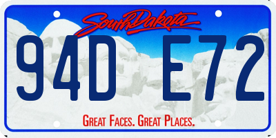 SD license plate 94DE72