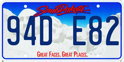 SD license plate 94DE82