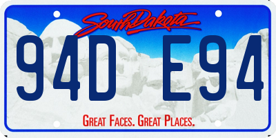 SD license plate 94DE94
