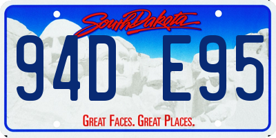 SD license plate 94DE95