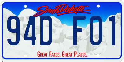 SD license plate 94DF01