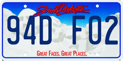 SD license plate 94DF02