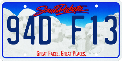 SD license plate 94DF13