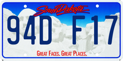 SD license plate 94DF17