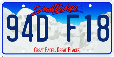 SD license plate 94DF18