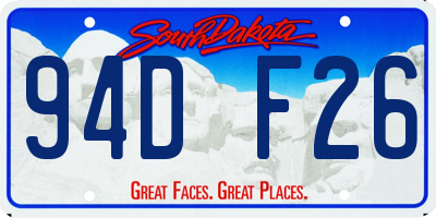 SD license plate 94DF26