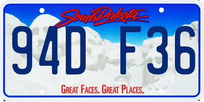 SD license plate 94DF36