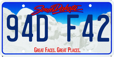 SD license plate 94DF42