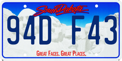 SD license plate 94DF43