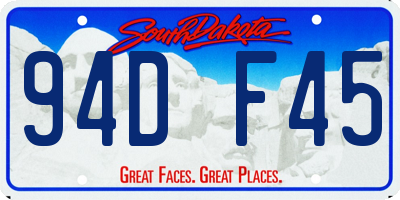 SD license plate 94DF45