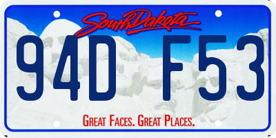SD license plate 94DF53