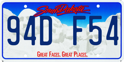 SD license plate 94DF54
