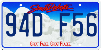 SD license plate 94DF56