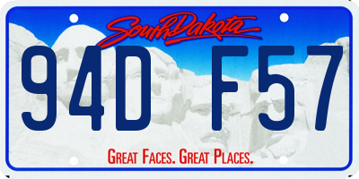 SD license plate 94DF57
