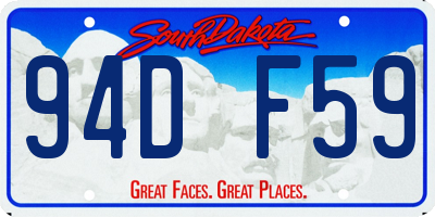 SD license plate 94DF59