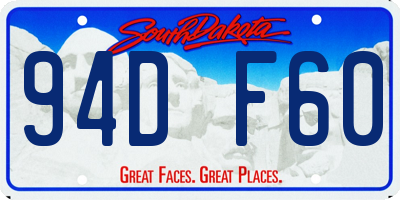 SD license plate 94DF60