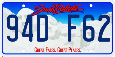 SD license plate 94DF62