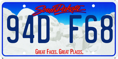 SD license plate 94DF68