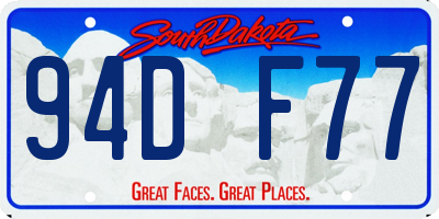 SD license plate 94DF77