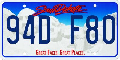 SD license plate 94DF80