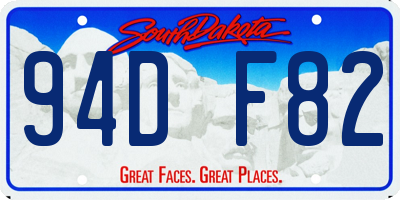SD license plate 94DF82