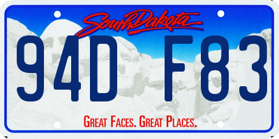 SD license plate 94DF83