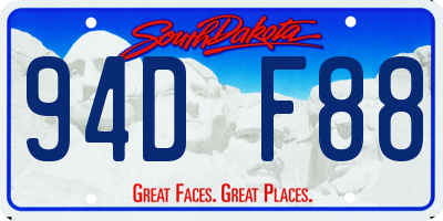 SD license plate 94DF88