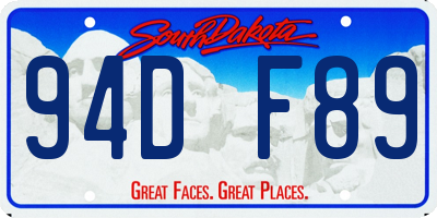 SD license plate 94DF89