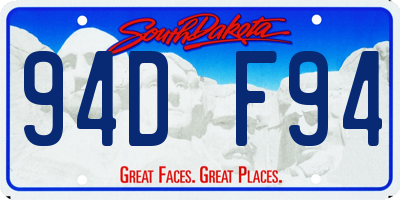 SD license plate 94DF94