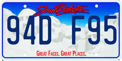 SD license plate 94DF95