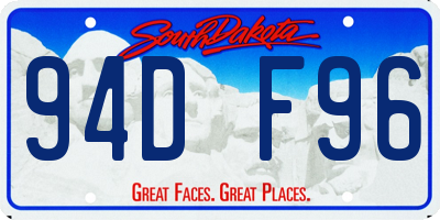 SD license plate 94DF96