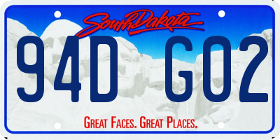 SD license plate 94DG02