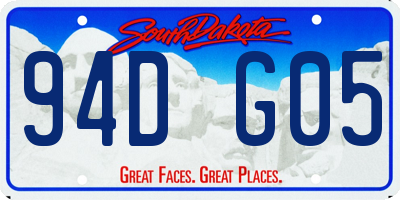 SD license plate 94DG05