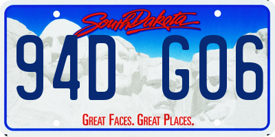 SD license plate 94DG06