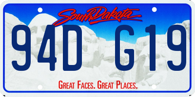 SD license plate 94DG19