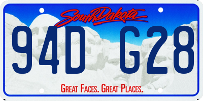SD license plate 94DG28