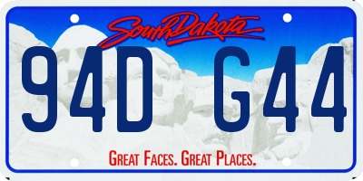 SD license plate 94DG44