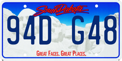 SD license plate 94DG48