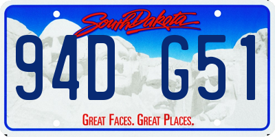 SD license plate 94DG51