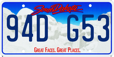 SD license plate 94DG53