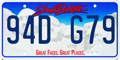 SD license plate 94DG79